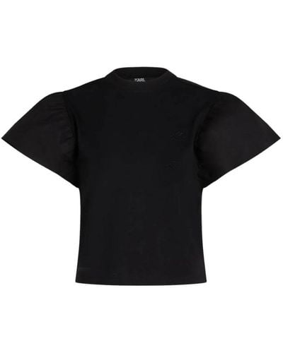 Karl Lagerfeld Einfaches t-shirt - Schwarz