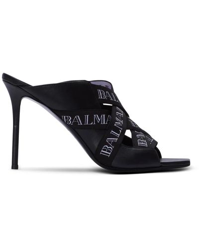 Balmain Shoes > heels > heeled mules - Noir