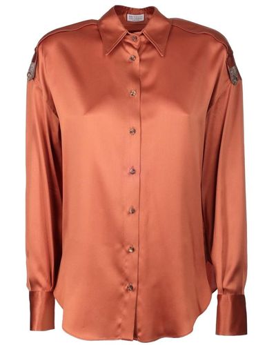 Brunello Cucinelli Shirts - Orange