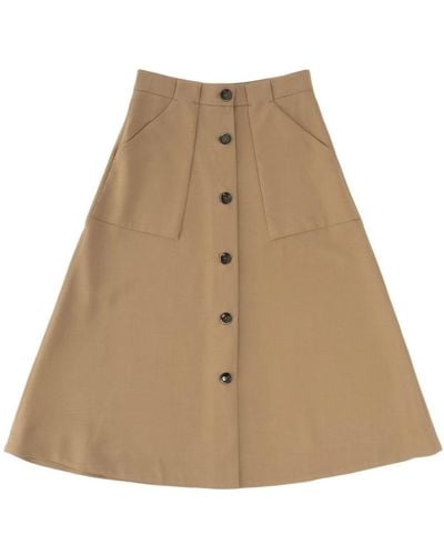 Nine:inthe:morning Midi Skirts - Natural