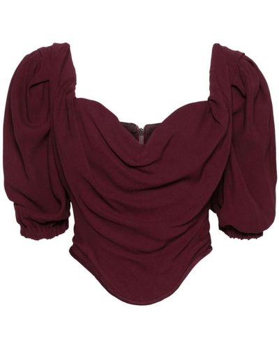 Vivienne Westwood Top stile corsetto bordeaux - Rosso