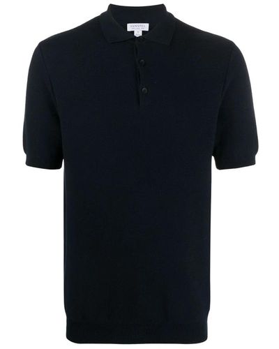 Sunspel Polo Shirts - Blue