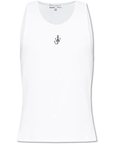 JW Anderson Top con logo - Bianco