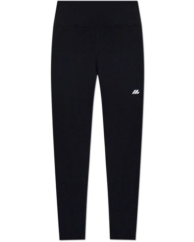 Balenciaga Sportleggings mit logo - Blau