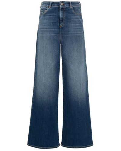 Emporio Armani Blaue wide leg jeans
