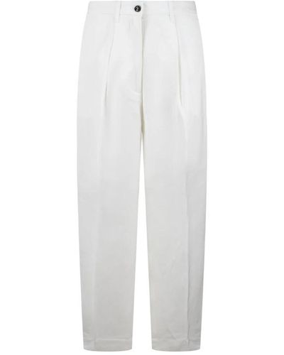 Nine:inthe:morning Straight Trousers - White