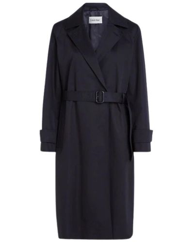 Calvin Klein Coats > belted coats - Bleu