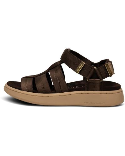 Woden Flat Sandals - Brown