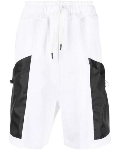 John Richmond Bermuda-Shorts mit kontrastierendem Logo - Weiß