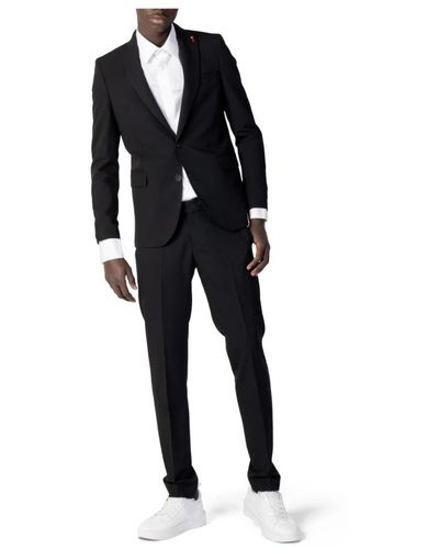 MULISH Single Breasted Suits - Black