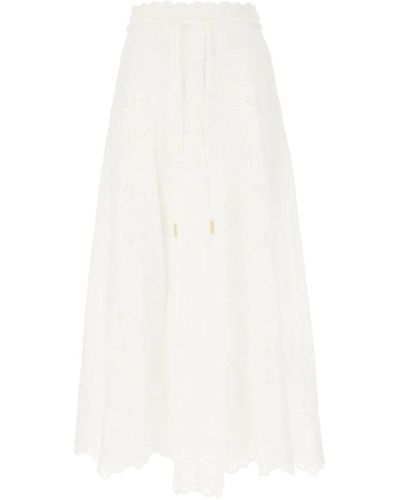 Zimmermann Stilvolles gonne kleid - Weiß