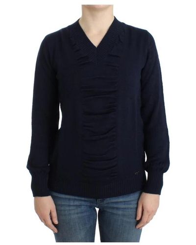 CoSTUME NATIONAL V-neck knitwear - Azul