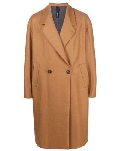 Hevò Coats > double-breasted coats - Marron