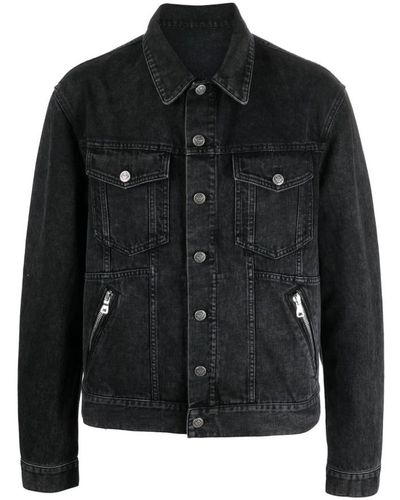 Balmain Denim Jackets - Black