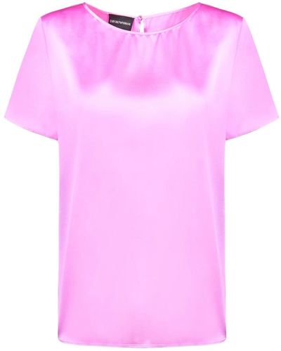 Emporio Armani Seidenmischung viola top - Pink