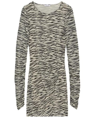 Patrizia Pepe Kleid zebra-muster tüll minikleid - Grau