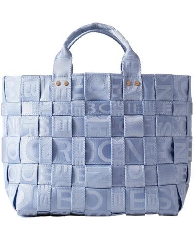 Borbonese Strapcycle small - interwoven nylon handbag - Blu