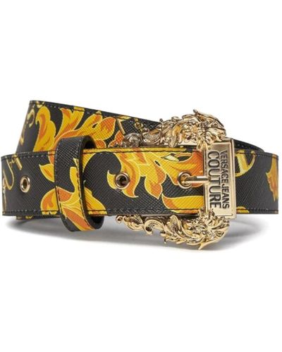 Versace Jeans Couture Cinturón elegante para hombre - Amarillo