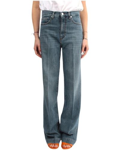 Nine:inthe:morning Blaue jeans mit reißverschluss und taschen
