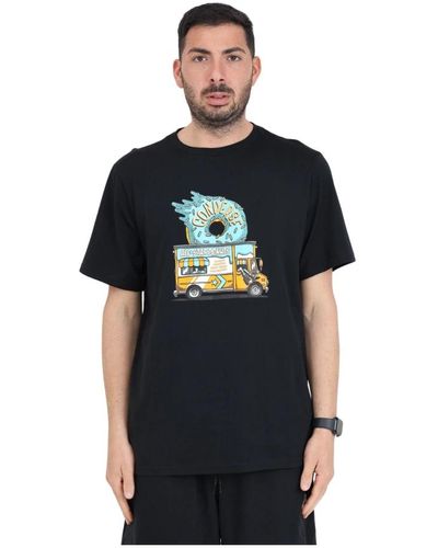 Converse Schwarzes t-shirt mit grafikdruck