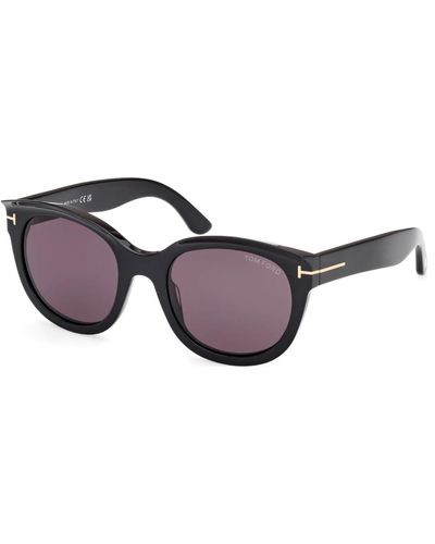 Tom Ford Klassische sonnenbrille mit zubehör - Schwarz