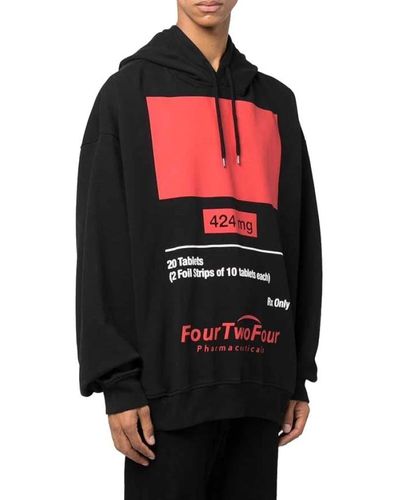 424 Oversized hoodie schwarz