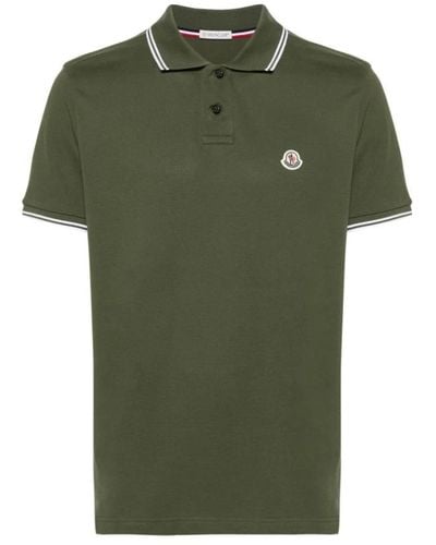 Moncler Polo Shirts - Green