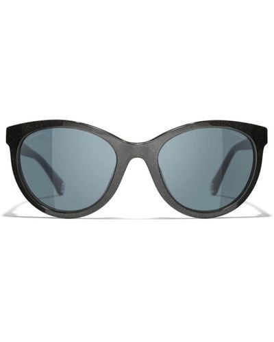 Chanel 5523u sonnenbrille blaue spiegelgläser - Grau