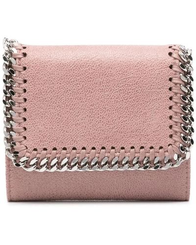 Stella McCartney Flap wallet mit whipstitch kettenverzierung - Pink