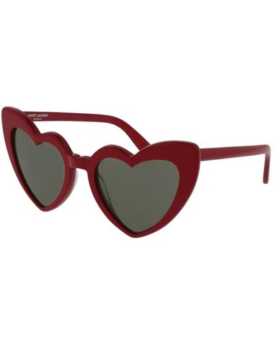Saint Laurent Rote glänzende sonnenbrille sl 181 loulou 002