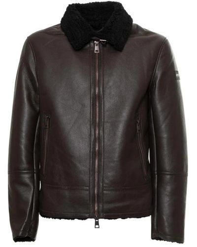 Alessandro Dell'acqua Leather Jackets - Black