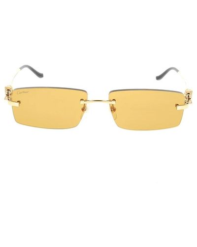 Cartier Stilvolle sonnenbrille - Gelb