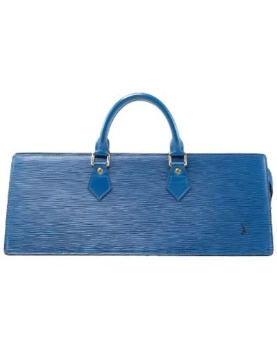 Louis Vuitton Borsa triangle sac in pelle blu usata