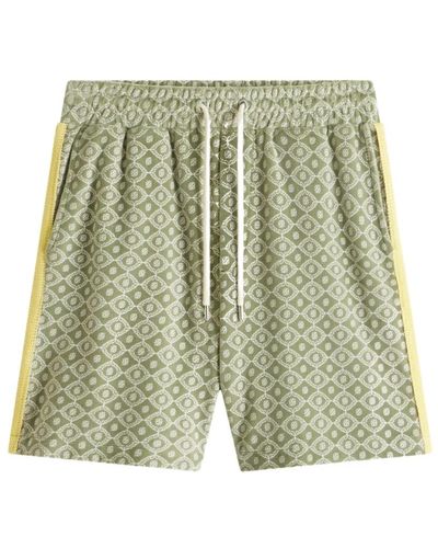 Drole de Monsieur Stilvolle monogramm-shorts für männer - Grün