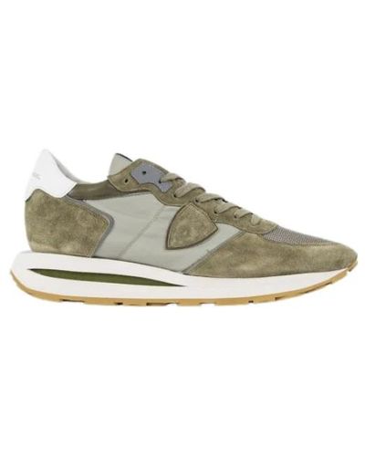 Philippe Model Khaki grüne wildleder sneakers