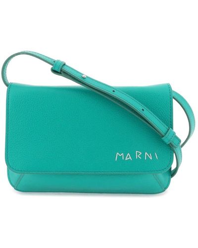 Marni Flap trunk shoulder bag with - Verde