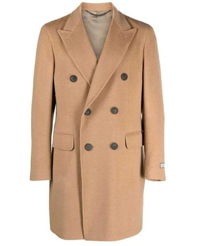 Canali Coats > double-breasted coats - Neutre