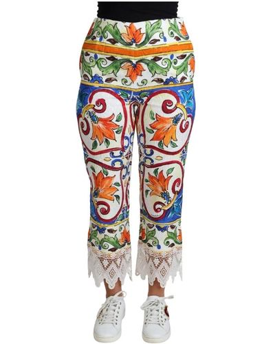 Dolce & Gabbana Pantalones rectos - Multicolor