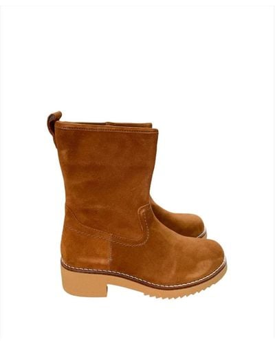 Clarks Eden Mid Suede Ankle Boot - Brown