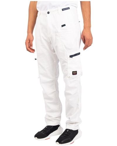Paul & Shark Logo patch cargo pants - Blanc