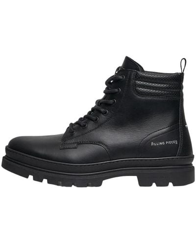 Filling Pieces Lace-Up Boots - Black