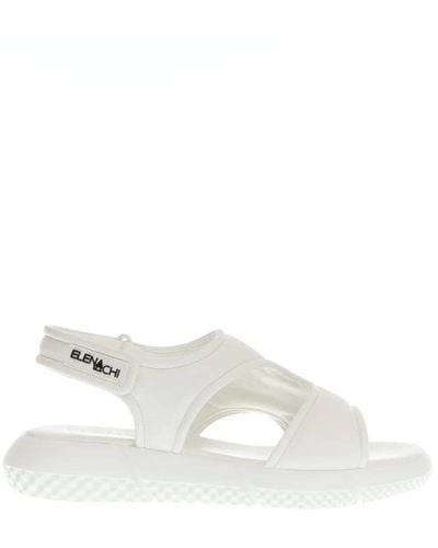 Elena Iachi Flat Sandals - White