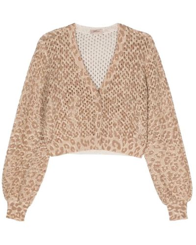 Twin Set Leopard print sweater - Natur