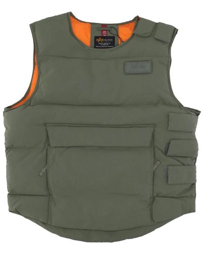 Alpha Industries Sage protector puffer vest - Grün