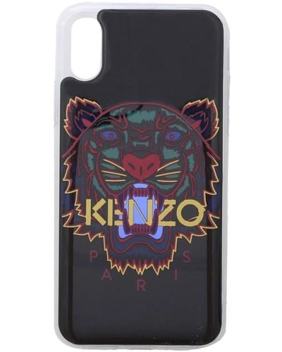 KENZO Schwarzes tiger-print iphone x/xs cover
