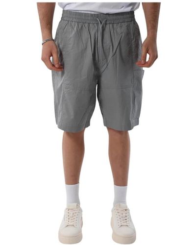 Armani Exchange Bermuda shorts aus baumwolle mit taschen - Grau