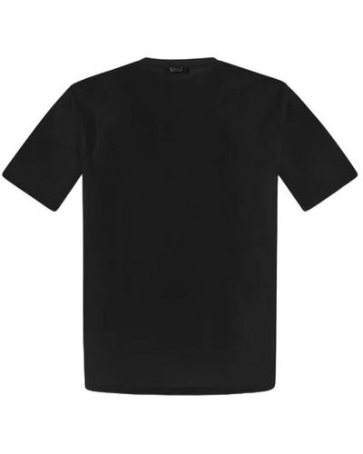 Herno Crew neck t-shirts und polos schwarz