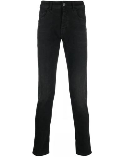 Lardini Dunkelgraue skinny jeans - Schwarz