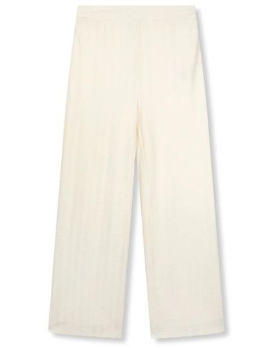 Refined Department Pantalones tejidos estructurados nova - Blanco