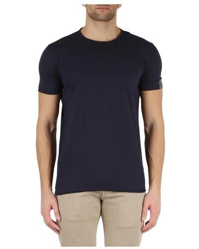 Replay Baumwoll t-shirt mit gesticktem logo - Blau